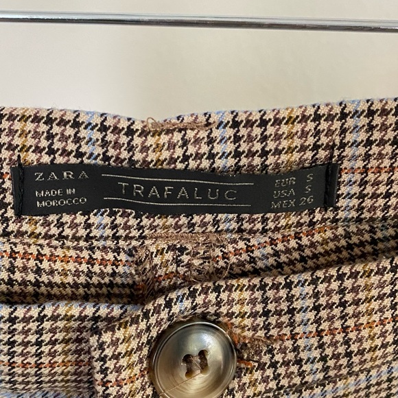 ZARA HOUNDSTOOTH Demi flare pants - Picture 3 of 14